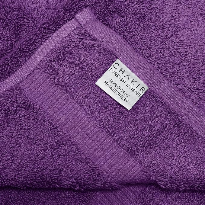 Chakir Turkish Linens 100% Cotton 4-Pack Hand Towels 16x30, Eggplant | Premium - Image 3