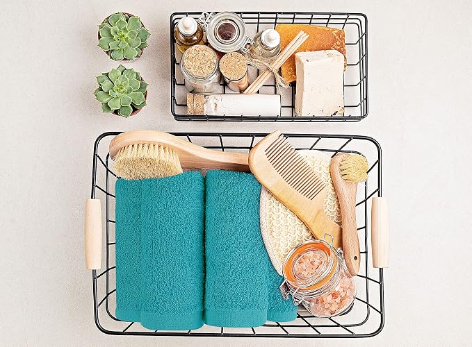 Utopia Towels 24 Pack Washcloths, 12x12 in, 100% Cotton, Turquoise | Premium - Image 6