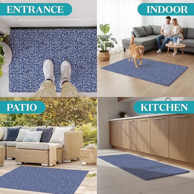 Premium Microfiber Indoor Door Mat – 20"x30" Washable Entry Mat, Non-Slip, Waterproof Backing, Super Absorbent, Low Profile Entryway Doormat for Indoor Entrance