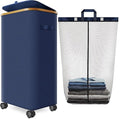 Laundry Hamper with Wheels, 75L Rolling Laundry Basket with Lid by Wuevu