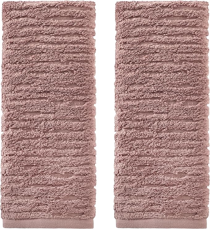 SKL Home CloudSoft Hand Towel Set, 100% Cotton Luxury, Clay | Premium spa-level by SKLHomebySaturdayKnightLtd