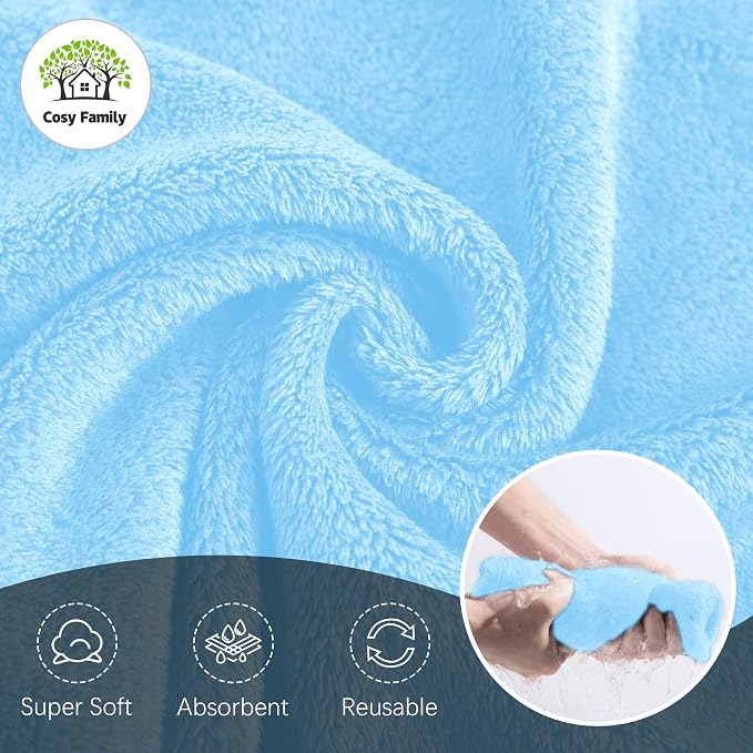 Cosy Family 24 Pack Soft Washcloths Set - Image 7