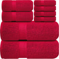 Infinitee Xclusives 100% Cotton Bath Towel Set – 8 Piece Bathroom Towel Set | – by InfiniteeXclusives