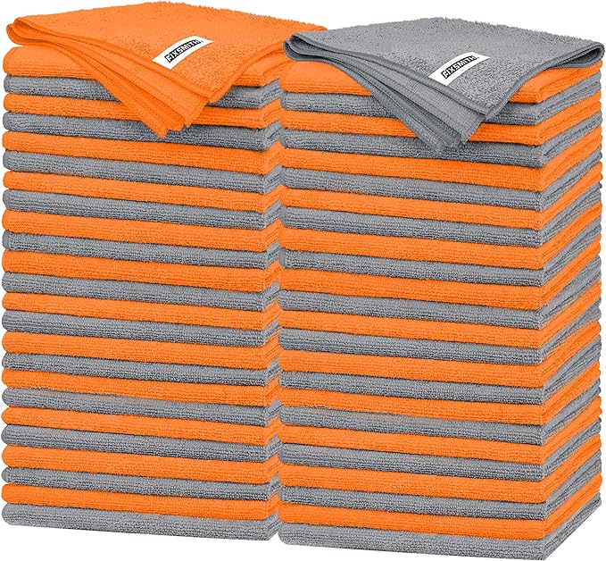 FIXSMITH Microfiber Cleaning Cloth -Pack of 50, Highly Absorbent Cleaning Rags by FIXSMITH