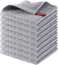 Homaxy 100% Cotton Terry Kitchen Dish Cloths, 8 Pack, Light Grey by Homaxy