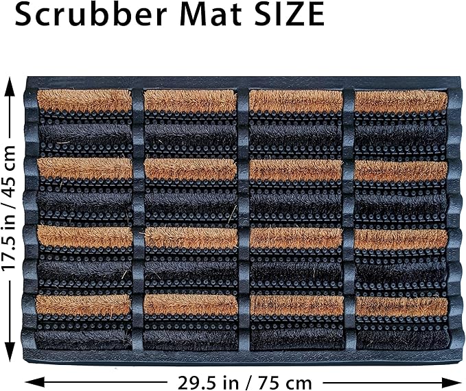 FOOTMATTERS Ninamar Mud Scrubber Tray Mat - 29.5 x 17.5 inch - 3 Pack