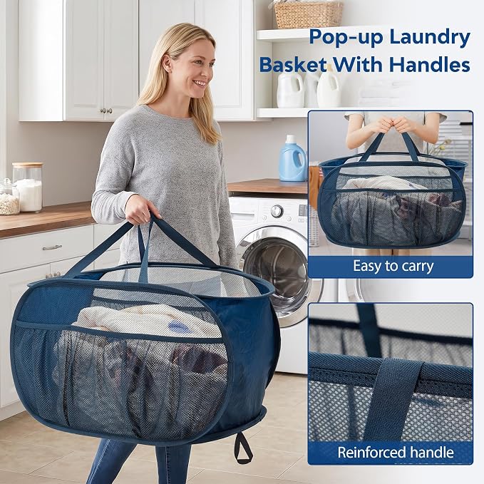 4 Pack Pop Up Laundry Hamper - Image 6