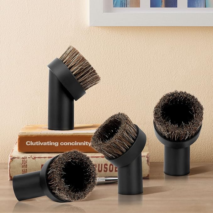 TXIN 4 Pieces Soft Horsehair Bristle Vacuum Attachments Dusting Brush Cleaner - Image 7