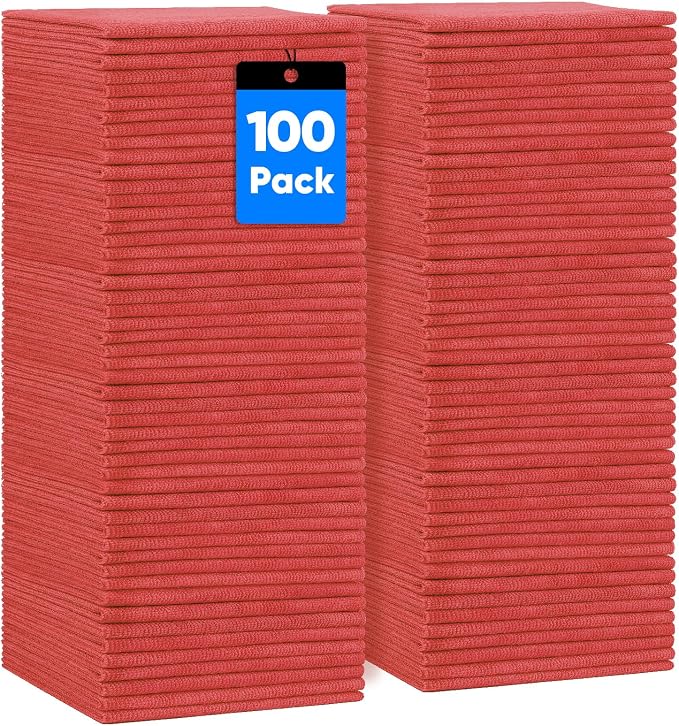 HOMEXCEL Microfiber Cleaning Cloth 100 PK, Towels by HOMEXCEL