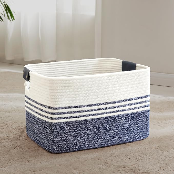 60L Woven Laundry Basket Hamper by SunNewt