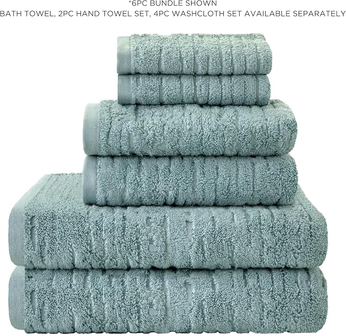 SKL Home CloudSoft Hand Towel Set, 100% Cotton Luxury, Teal | Premium spa-level - Image 7