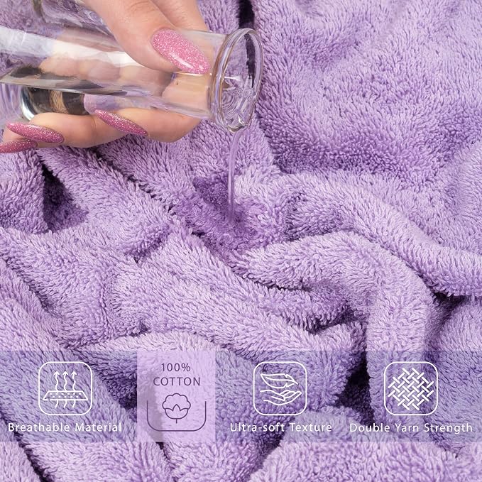 Cotton Paradise 100% Cotton Turkish Towel, Soft Absorbent Quick Dry, 40x80 - Image 4