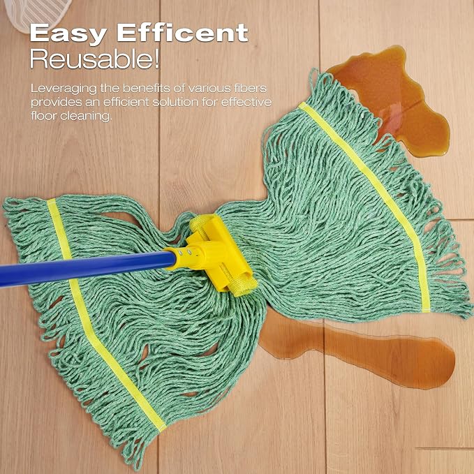 Matthew Cleaning 3Pcs 5'' Headband White&Orange&Green Medium Commercial String - Image 2