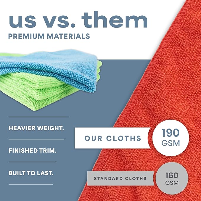 S&T INC. Microfiber Cleaning Cloth, 200 Pack, 11.5" x 11.5" - Image 7