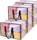 5 Pack 110L Clear Comforters Storage Bags by Vieshful