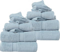 SUPERIOR Egyptian Cotton Ultra Plush & Absorbent, 12 Piece Set, Light Blue | by SUPERIOR