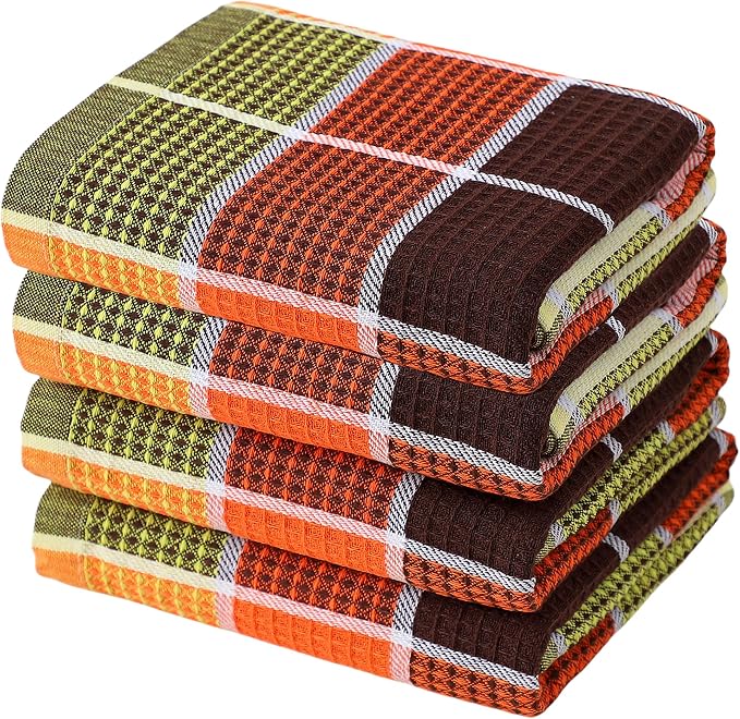 Bright Large Kitchen Towels, 16 Inch x 26 Inch Buffalo Check Dish Towels by Unknown