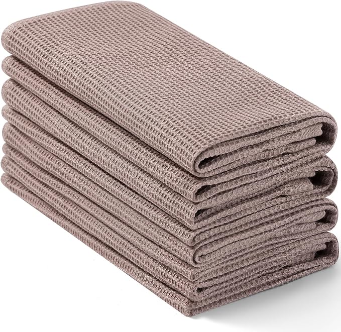 Homaxy 100% Cotton Waffle Weave Kitchen Towels, 4 Pack by Homaxy