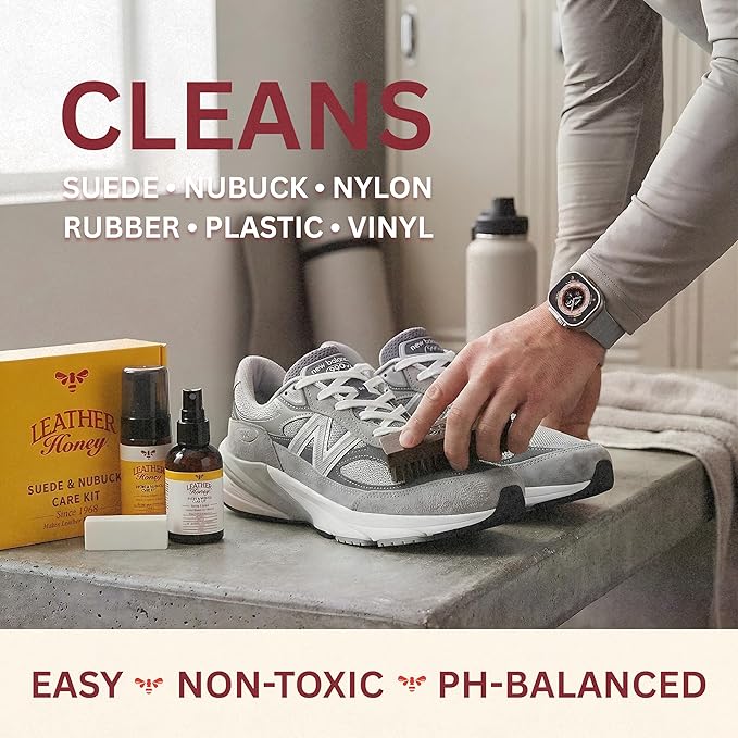 Leather Honey Suede & Nubuck Care Kit – Cleaner - Image 5