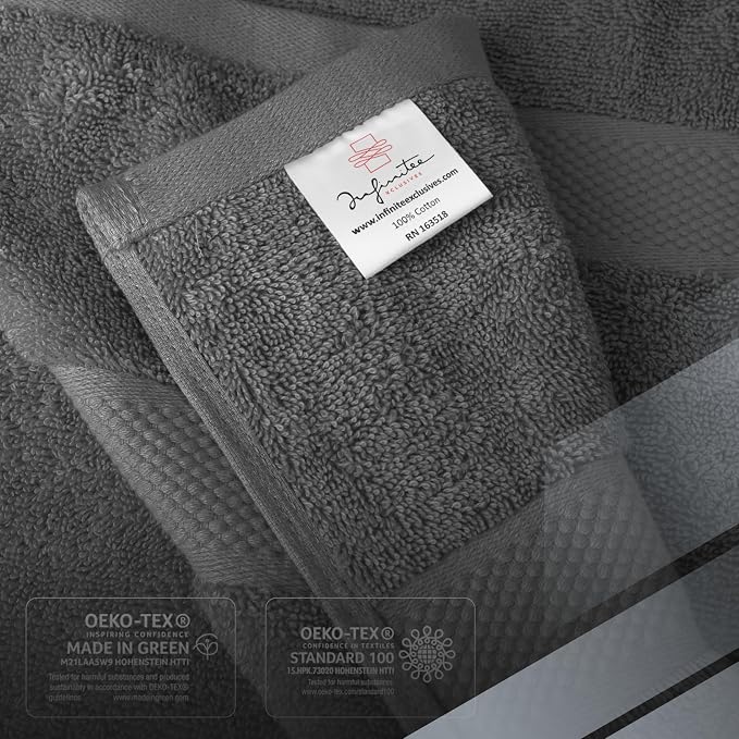 Infinitee Xclusives 100% Ring-Spun Cotton Bath Towels - Image 5