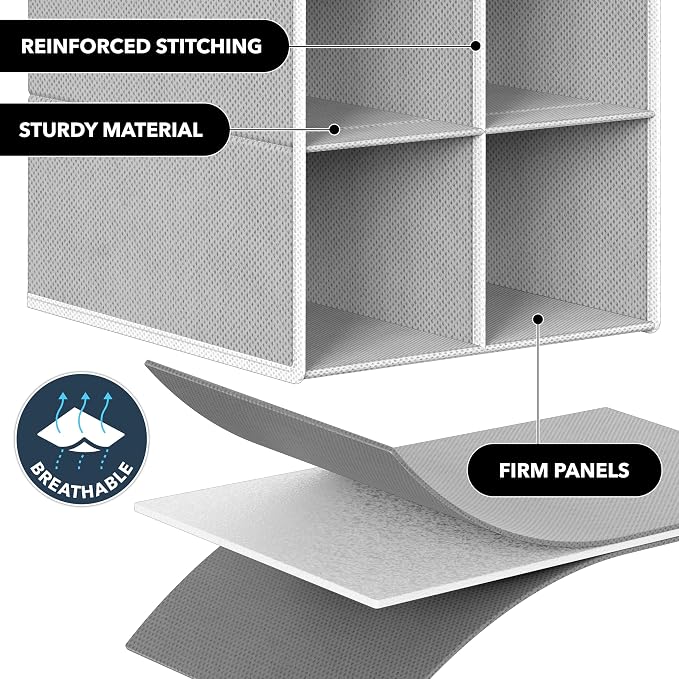 Simple Houseware 20 Section Shelves Hanging Shoes Organizer, 10 Tier, Holds Up - Image 5
