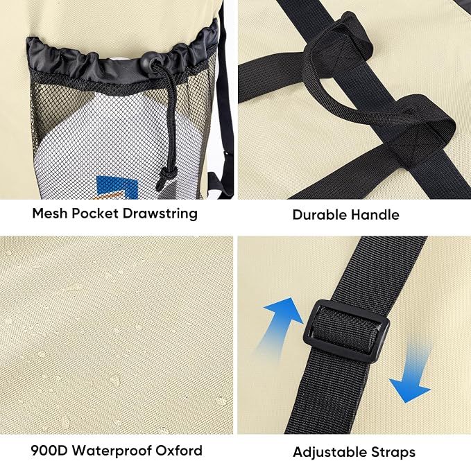 BALEINE 150L Laundry Bag Backpack, 900D Oxford Fabric Large Travel Laundry Bags - Image 5