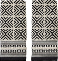 SKL Home Diamond Grid Hand Towel Set-2pc, Premium 100% Cotton, reversible by SKLHomebySaturdayKnightLtd