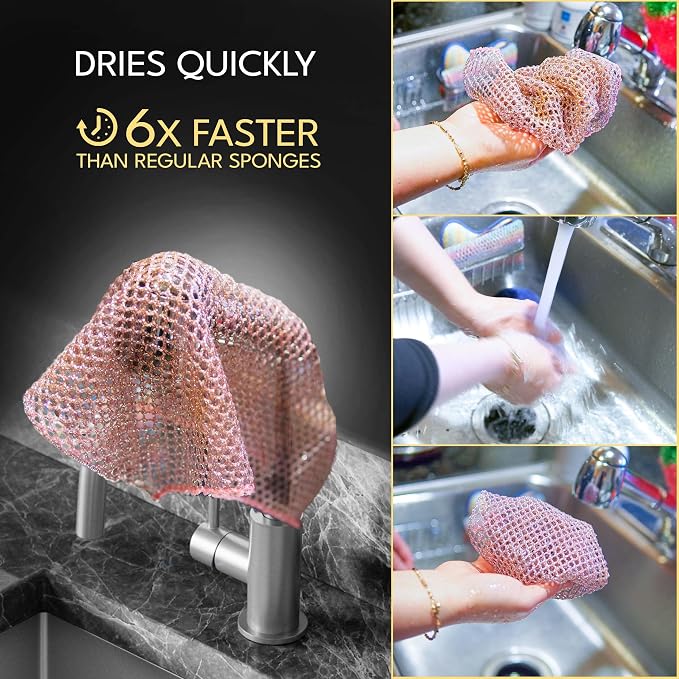 Non-Scratch Dish Scrubbers — Outlasts 7+ Sponges, Stays Odor-Free | Replace - Image 3