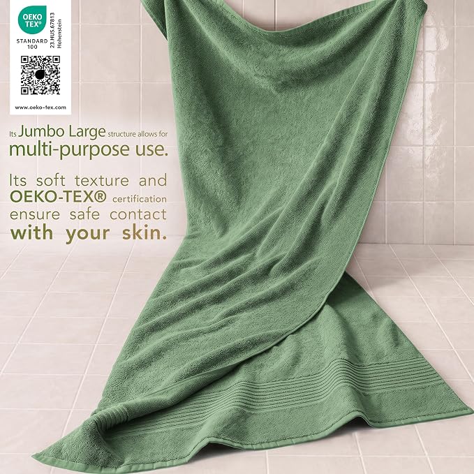 Cotton Paradise 100% Cotton Turkish Towel Set, Soft Absorbent Quick Dry - Image 3