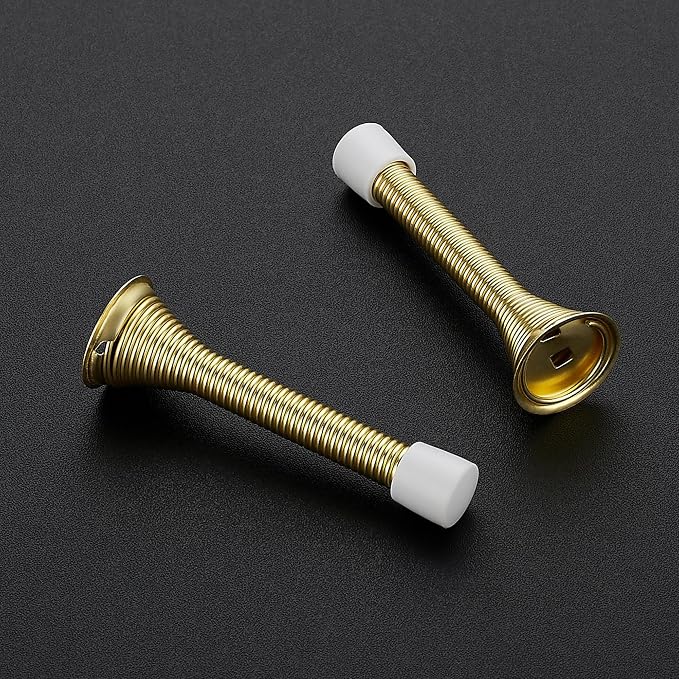 Ravinte Door Stoppers, 24 Pack Gold Spring Door Stops - Image 3