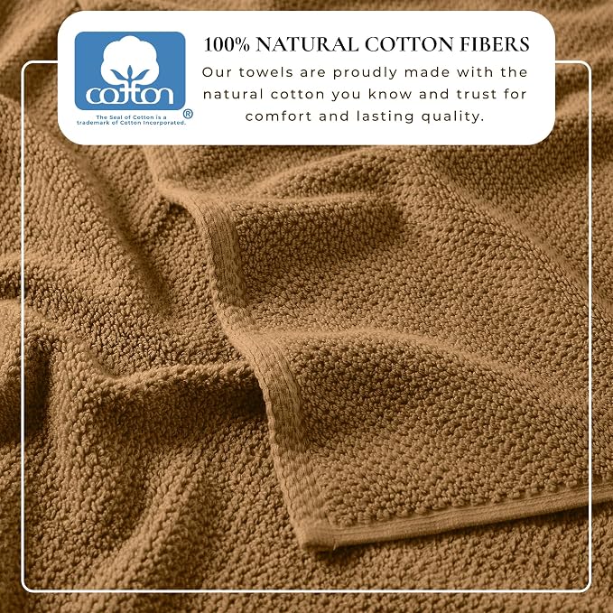 Great Bay Home 100% Cotton 6 Pack 26x16 Hand Towel Set - Image 3