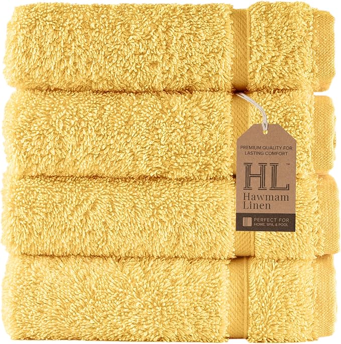 Washcloth Linen Set Premium Original Turkish Cotton, Hotel Quality by HawmamLinen