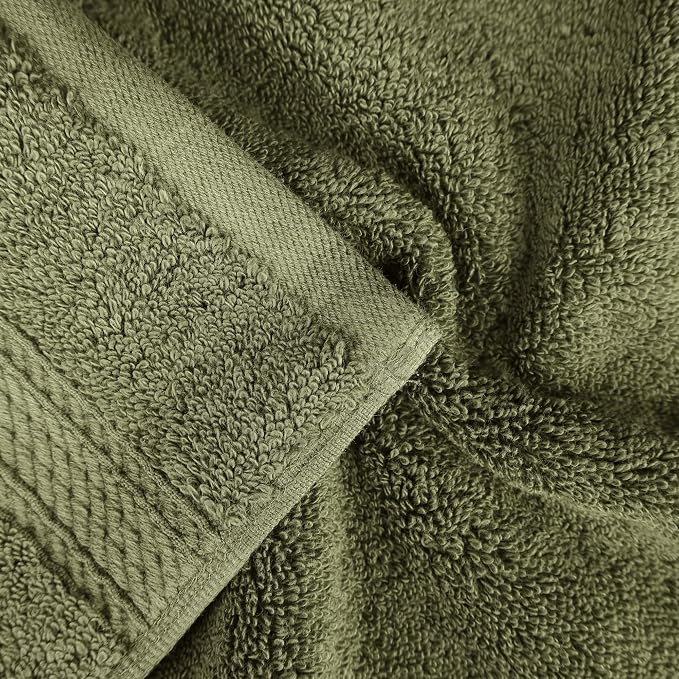 Superior Egyptian Cotton Ultra Plush & Absorbent, 8 Piece Set, Forest Green | - Image 7
