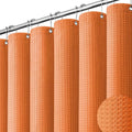 Dynamene Stall Waffle Shower Curtain 256GSM Heavy Fabric 36x72 Burnt Orange by Dynamene