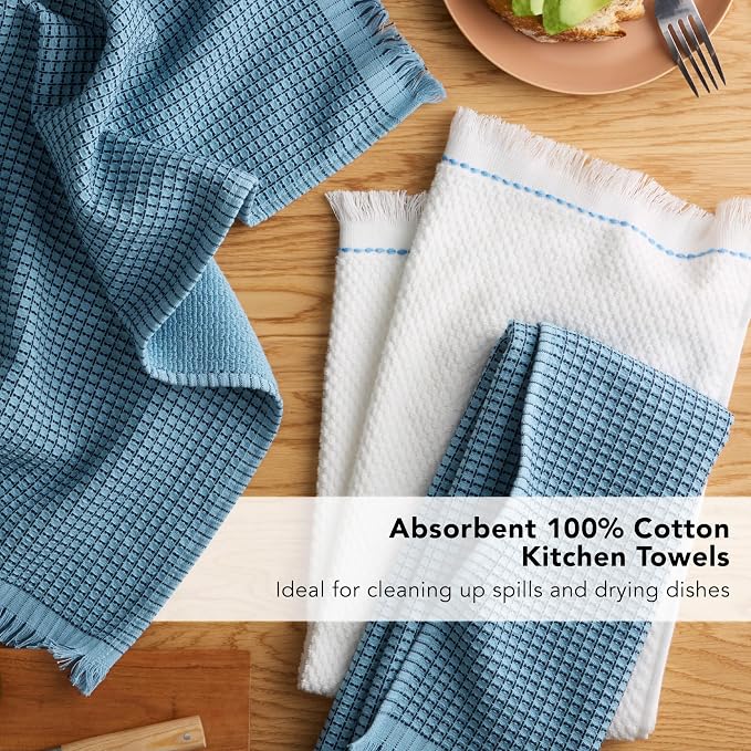 KitchenAid Gourmet Series Gridlines Kitchen Towels 3-Pack Set, 100% Cotton - Image 7
