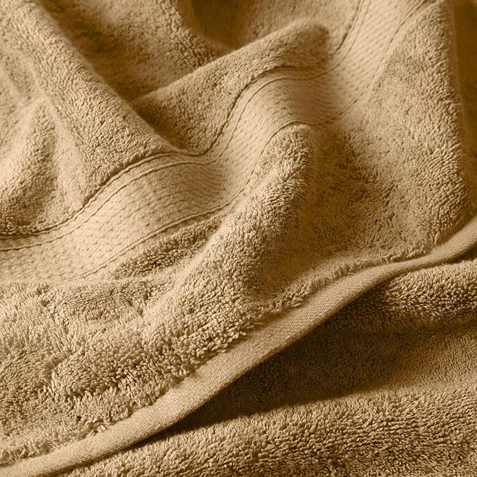 Superior Egyptian Cotton Plush & Absorbent, Bath Towel Set of 4, Toast | Quick - Image 6