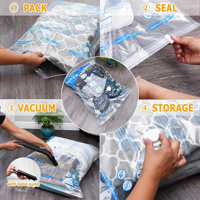 MEIQIHOME Vacuum Storage Bags, Space Saver Sealer Bags, Vacuum seal bags - Image 5