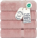 Chakir Turkish Linens 100% Cotton 4-Pack Bath Towels 27x54, Oeko-Tex Certified by ChakirTurkishLinens