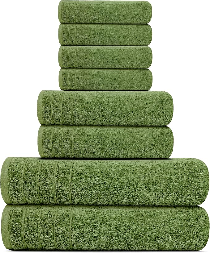 8 Piece Towel Set, 2 XL Bath, 2 Hand, 4 Washcloth, Lighter Weight, Quicker to - Image 5