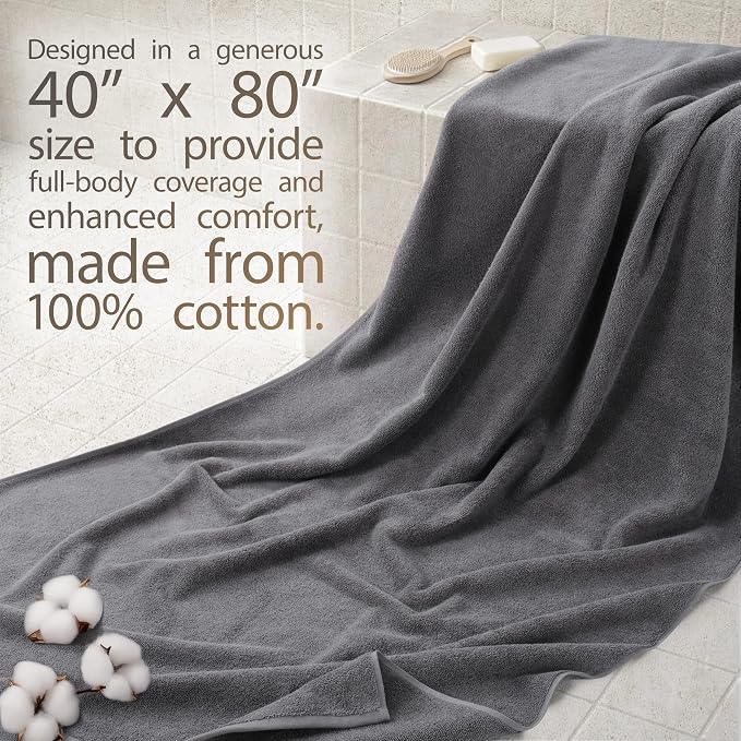 Cotton Paradise 100% Cotton Turkish Towel, Soft Absorbent Quick Dry, 40x80 - Image 2