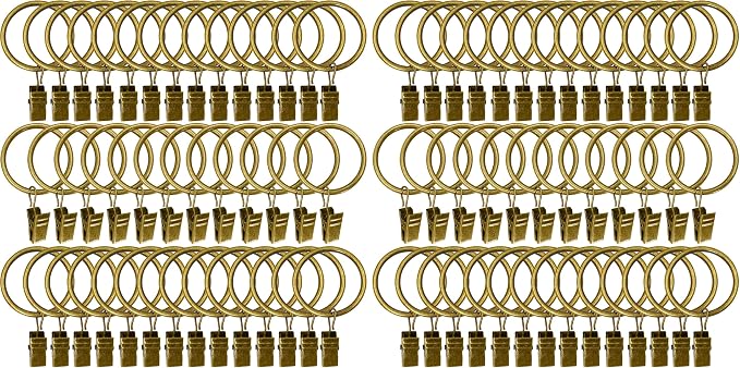 80 Pack Metal Curtain Rings by AMZSEVEN