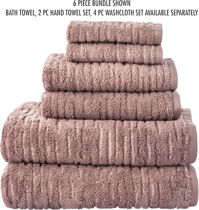 SKL Home CloudSoft Hand Towel Set, 100% Cotton Luxury, Clay | Premium spa-level - Image 6