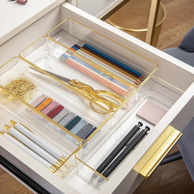 Martha Stewart Kerry Stackable Desk Drawer Organizers - Image 2