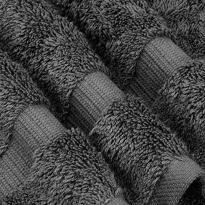 Chakir Turkish Linens 100% Cotton 8-Piece Towel Set, Dark Gray | Premium Towel - Image 5