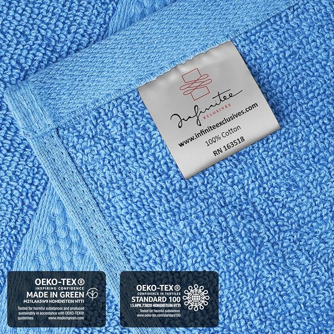 Infinitee Xclusives 100% Cotton Luxury Wash Cloths - Image 5