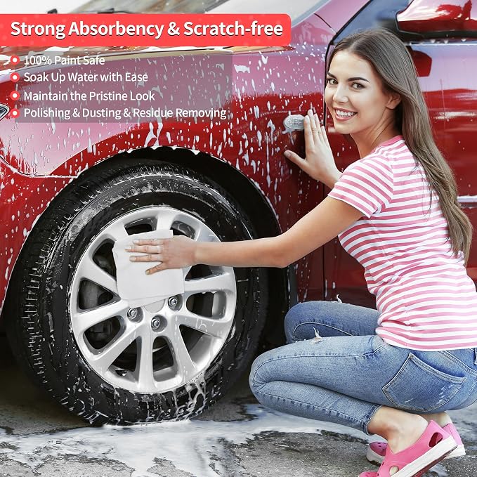 White Microfiber Cleaning Cloths, 100 Pack Shop Towels Rags, Bulk Absorbent - Image 5