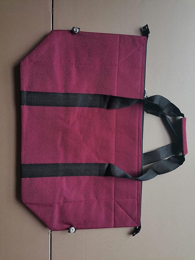 Insulated Grocery Thermal Tote Bags for Frozen Cold Hot Foods, Reusable Insulation Zippered Bag for Shopping, Travel, Picnic or Lunch, Red