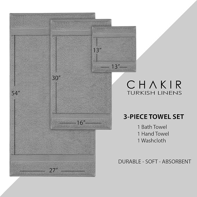 Chakir Turkish Linens 100% Cotton Personalized 3-Piece Set, Oeko-Tex Certified: - Image 7