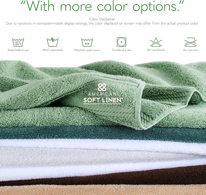 American Soft Linen 100% Cotton Luxury Turkish Towels, 35x70 XL Bath Sheet | - Image 7