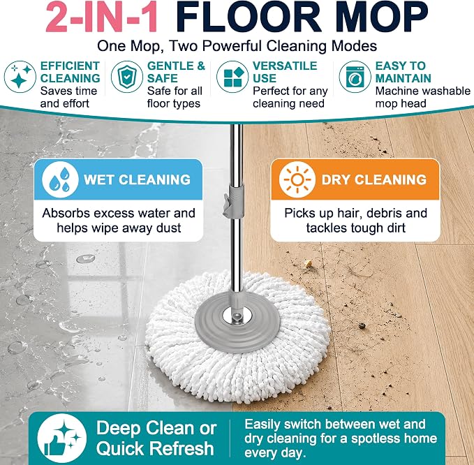 Easy-Rinse Mop Bucket Gen 2, Clean/Dirty Water Separation - Image 8